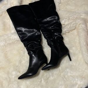 INC International Concepts Black Damoni  Knee High Boots